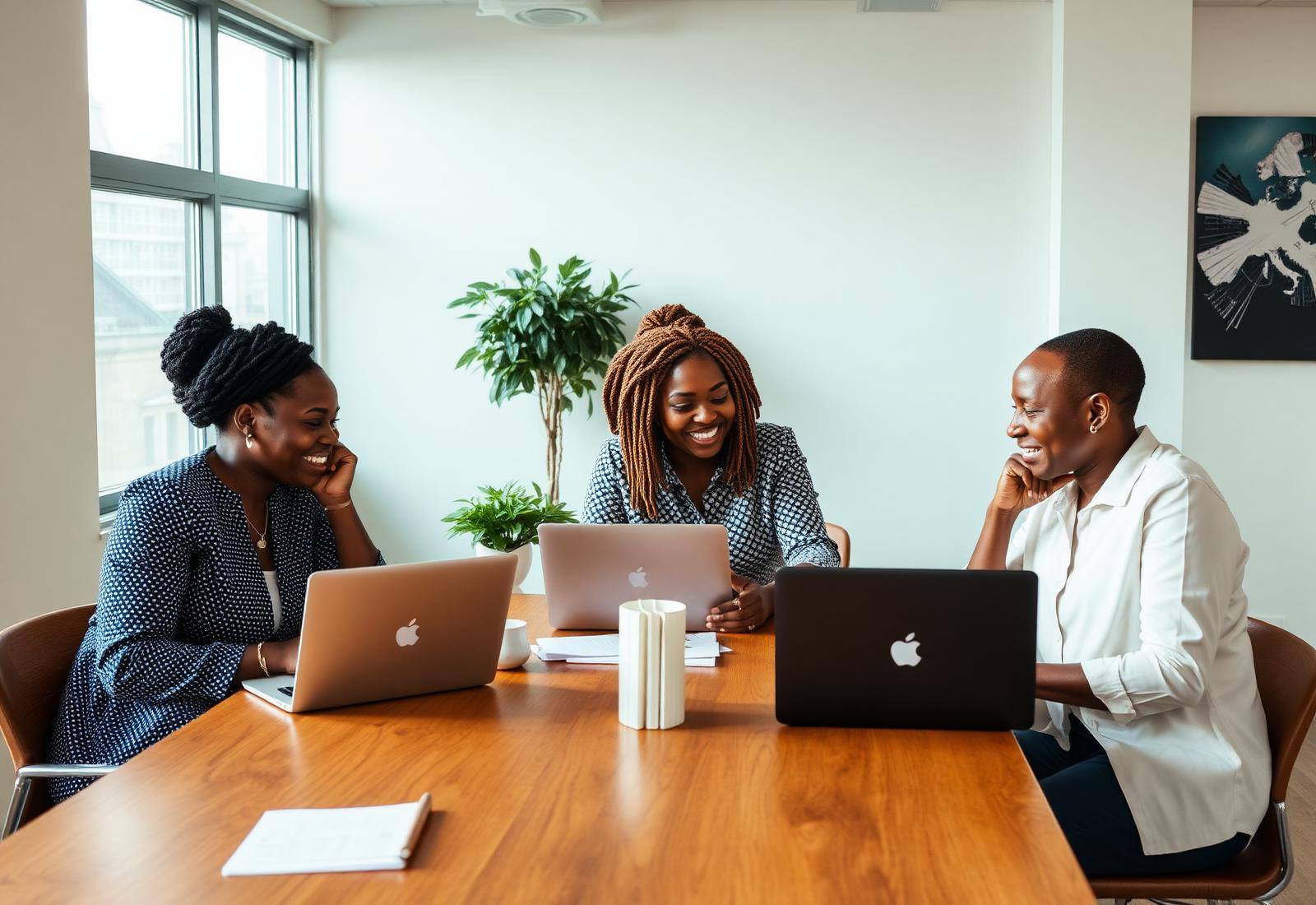 Professionals collaborating in a modern Nairobi office